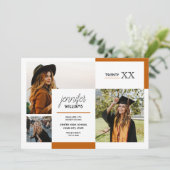 Brand Sinaasappel 3 Aankondiging van het Afstudere (Staand voorkant)