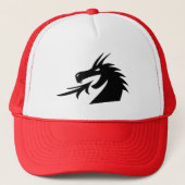 Brand spugen draak hoofd trucker hoed pet (Voorkant)