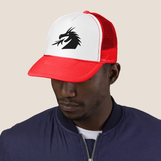 Brand spugen draak hoofd trucker hoed pet (In situ)