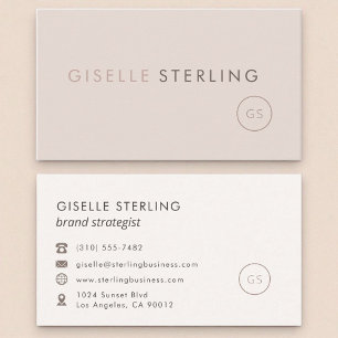 Brand Strategist Blush Pink Minimalistische Luxe Visitekaartje