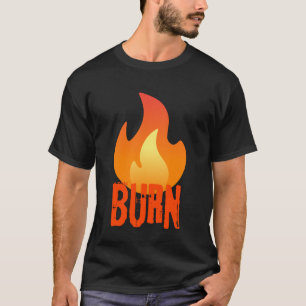 Brand t-shirt met vuurprint