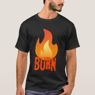 Brand t-shirt met vuurprint 