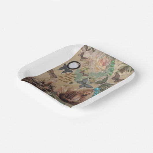 Brand Teller Papieren Bordje (Gebogen)