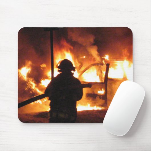 Brand van het voertuig! Mousepad Muismat (Met muis)
