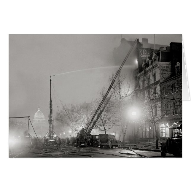 Brand van vijf alarm 's nachts, 1925 (Voorkant Horizontaal)