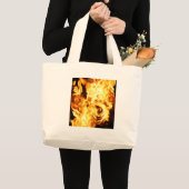 Brand & vlammen brandend vurig cadeau ontwerp grote tote bag (Voorkant (product))