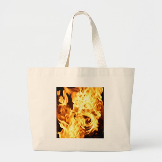 Brand & vlammen brandend vurig cadeau ontwerp grote tote bag (Voorkant)