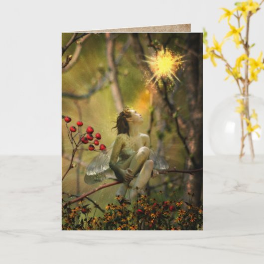 brand vlieg kaart (Gele Bloem)