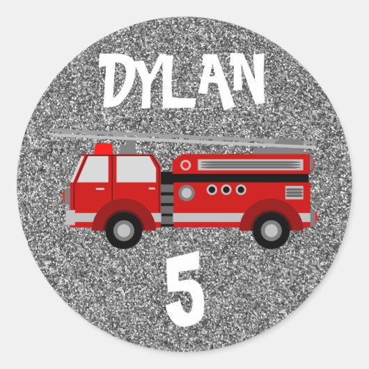 Brand Zilver Sparkle Party Birthday Ronde Sticker (Voorkant)