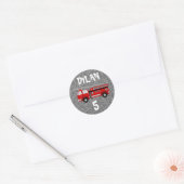 Brand Zilver Sparkle Party Birthday Ronde Sticker (Envelop)