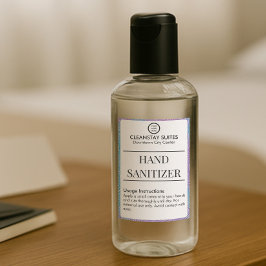 Brandable Hospitality Guest Hand Sanitizer Label Voedselcontainer Etiket