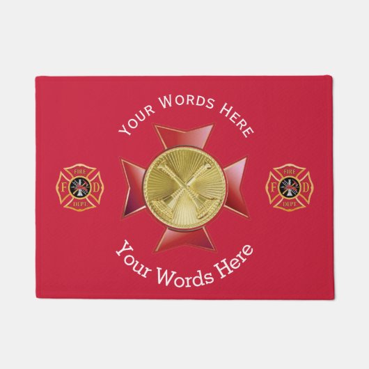 Brandafdeling 2 Aangepaste bule Deurmat (Voorkant)