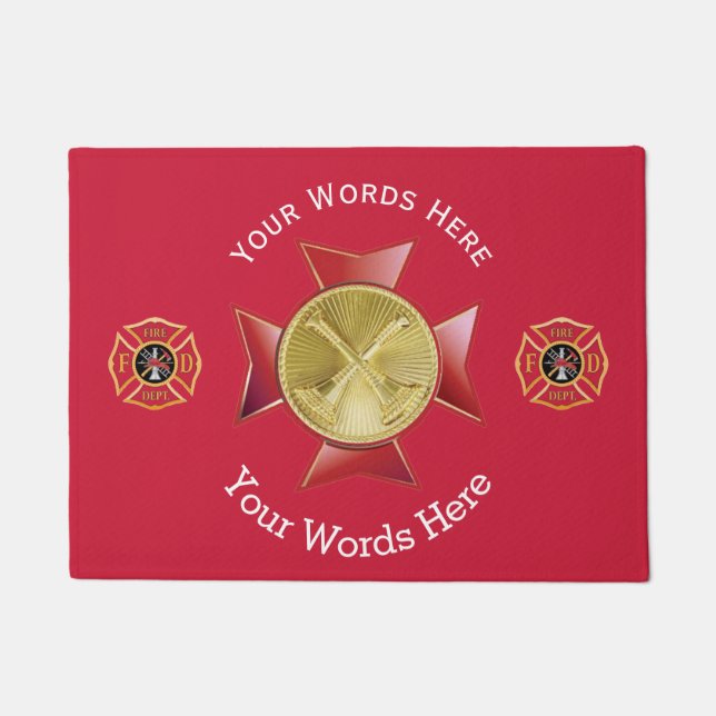 Brandafdeling 2 Aangepaste bule Deurmat (Voorkant)