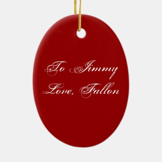 Brandafdeling Aangepast monogram Keramisch Ornament (Achterkant)