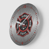 Brandafdeling Badge Red Grote Klok (Hoek)