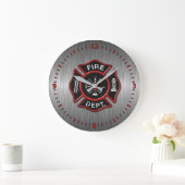 Brandafdeling Badge Red Grote Klok (Huis)