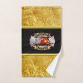 Brandafdeling Gold en Silver Wife Badge Bad Handdoek (Handdoek)