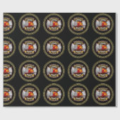 Brandafdeling Gold en Silver Wife Badge Cadeaupapier (Vlak)