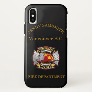 Brandafdeling Gold en Silver Wife Badge Case-Mate iPhone Case