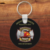 Brandafdeling Gold en Silver Wife Badge Sleutelhanger (Voorkant)