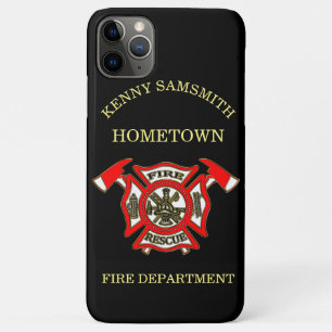 Brandafdeling Goud en rode badge met brandwerende Case-Mate iPhone Case