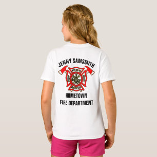 Brandafdeling Goud en rode badge met brandwerende  T-shirt