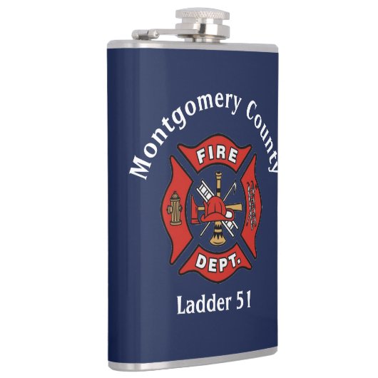 Brandafdeling Logo - Aangepast Heupfles (Rechts)