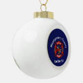Brandafdeling Logo - Aangepast Keramische Bal Ornament (Links)
