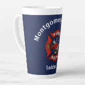 Brandafdeling Logo - Aangepast Latte Mok (Linkerhoek)