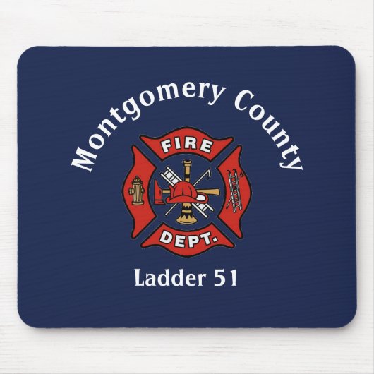 Brandafdeling Logo - Aangepast Muismat (Voorkant)