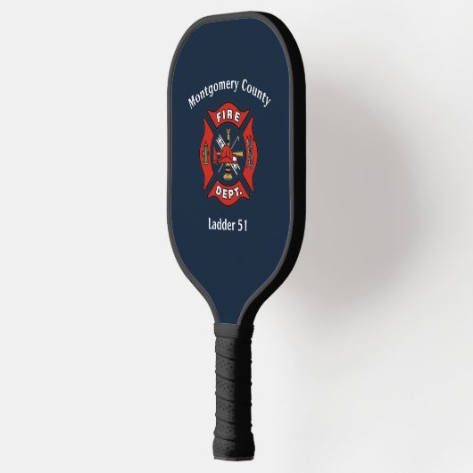 Brandafdeling Logo - Aangepast Pickleball Paddle (Links)