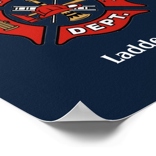 Brandafdeling Logo - Aangepast Poster (Hoek)