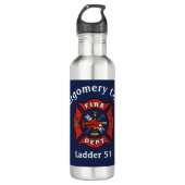 Brandafdeling Logo - Aangepast Waterfles (Voorkant)