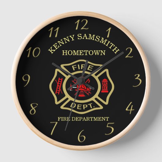 Brandafdeling logo Black en Gold Badge (Voorkant)