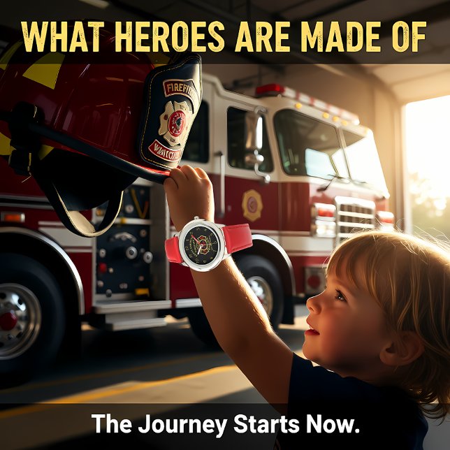 Brandafdeling logo Black en Gold Badge Horloge (Creator heeft geüpload)