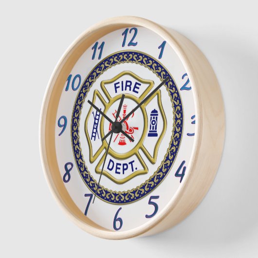 Brandafdeling logo blauw en witte badge (Hoek)
