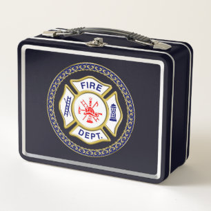Brandafdeling logo blauw en witte badge