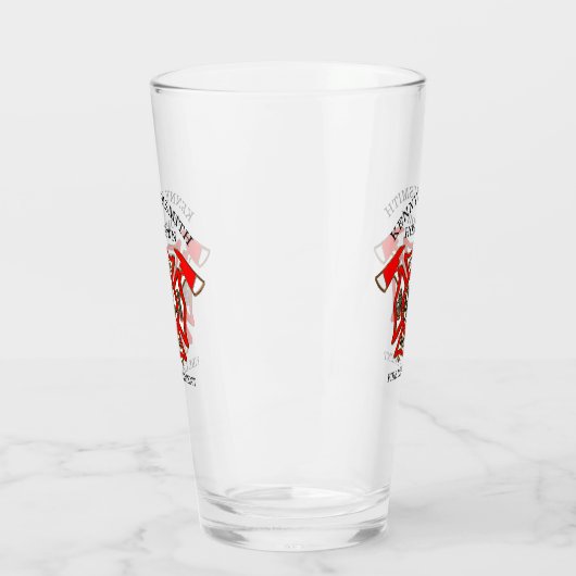 Brandafdeling logo Gold en rode badge Glas (Links)