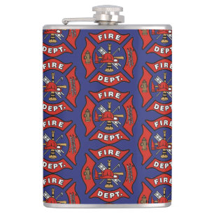 Brandafdeling Logo Patroon Heupfles