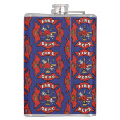 Brandafdeling Logo Patroon Heupfles (Achterkant)