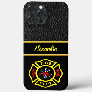 Brandafdeling logo, zwart en gele badge Hoesje-M Case-Mate iPhone Case