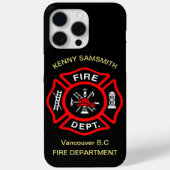 Brandafdeling logo, zwart en rode badge11 Case-Mate iPhone case (Achterkant)