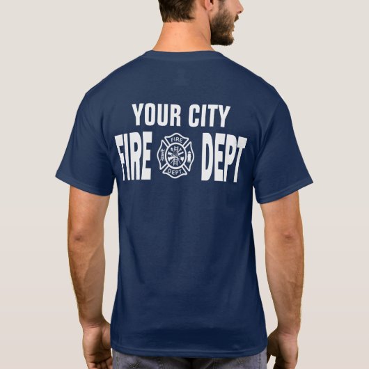 Brandafdeling — Twitter-stijl T-shirt (Achterkant)