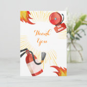 Brandalarm Birthday Hartelijk dank Kaart (Staand voorkant)