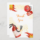 Brandalarm Birthday Hartelijk dank Kaart (Voorkant / Achterkant)