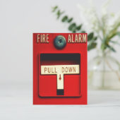 Brandalarm Briefkaart (Staand voorkant)