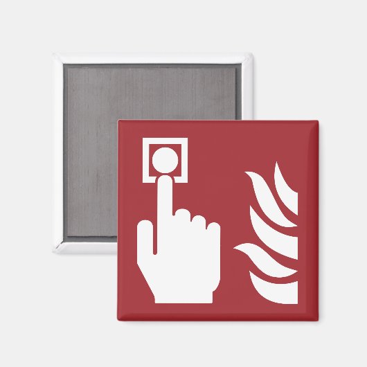 Brandalarm Button veiligheidsbord Magneet (Voorkant / Achterkant)