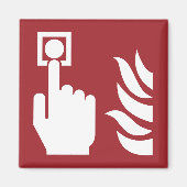 Brandalarm Button veiligheidsbord Magneet (Voorkant)
