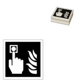 Brandalarm Button veiligheidsbord Rubberstempel (Gestempeld)