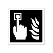 Brandalarm Button veiligheidsbord Rubberstempel (Afrduk)